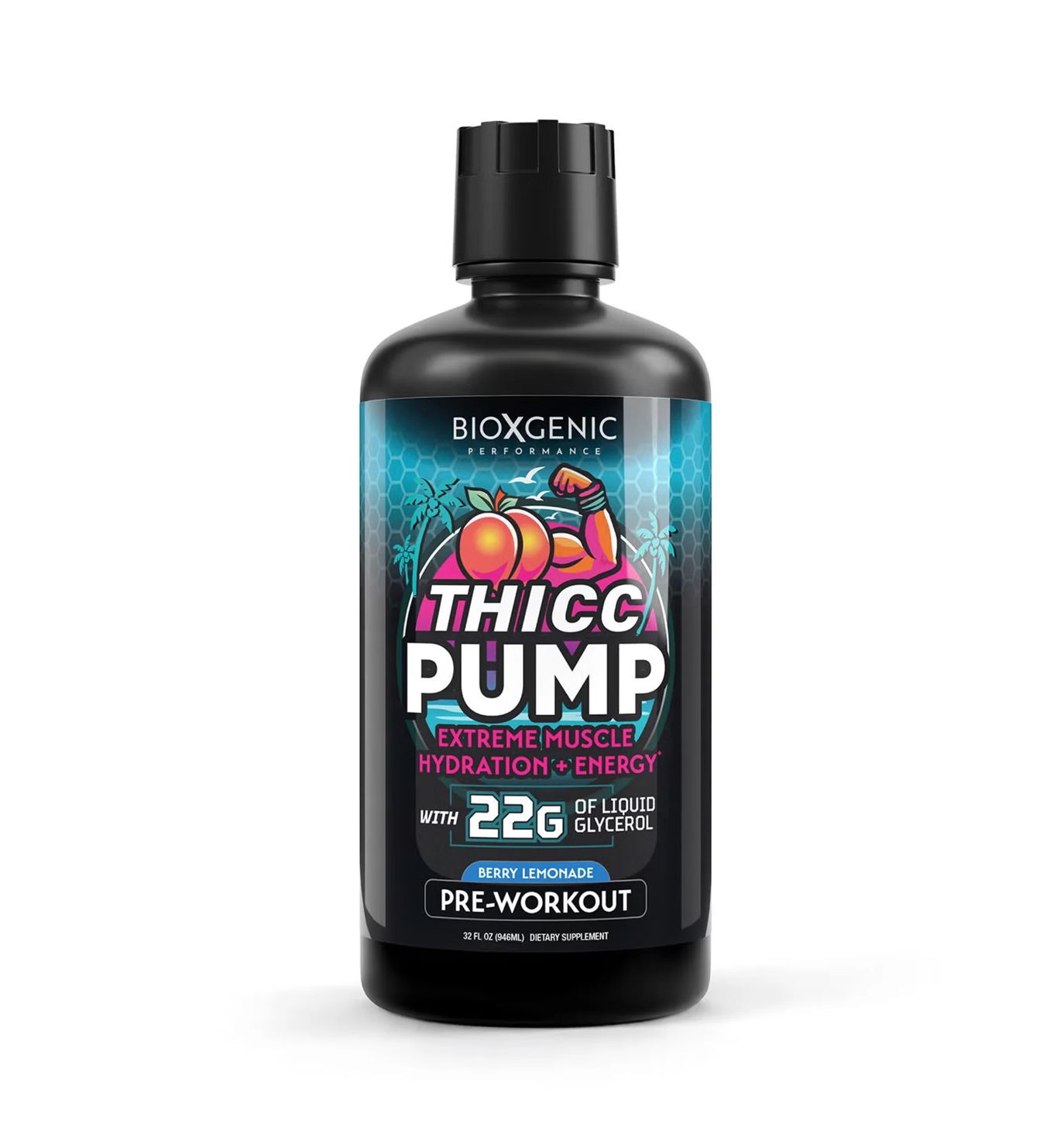 Thicc Pump Liquid Pre-Workout Berry Lemonade 32oz